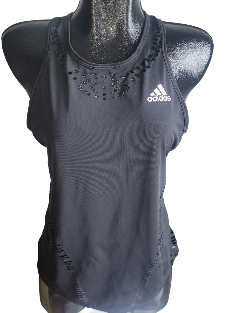 Adidas PrimeBlue Black Performance Racerback Tank Top Size M